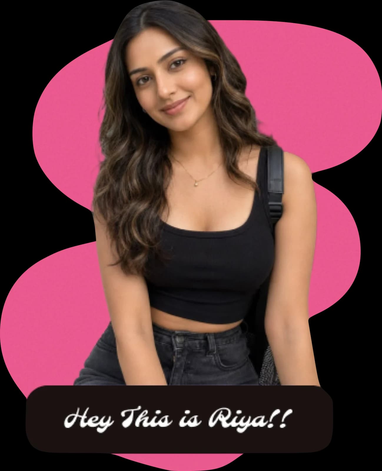 Riyaa, the companion, with the caption “Hey, this is Riya!”