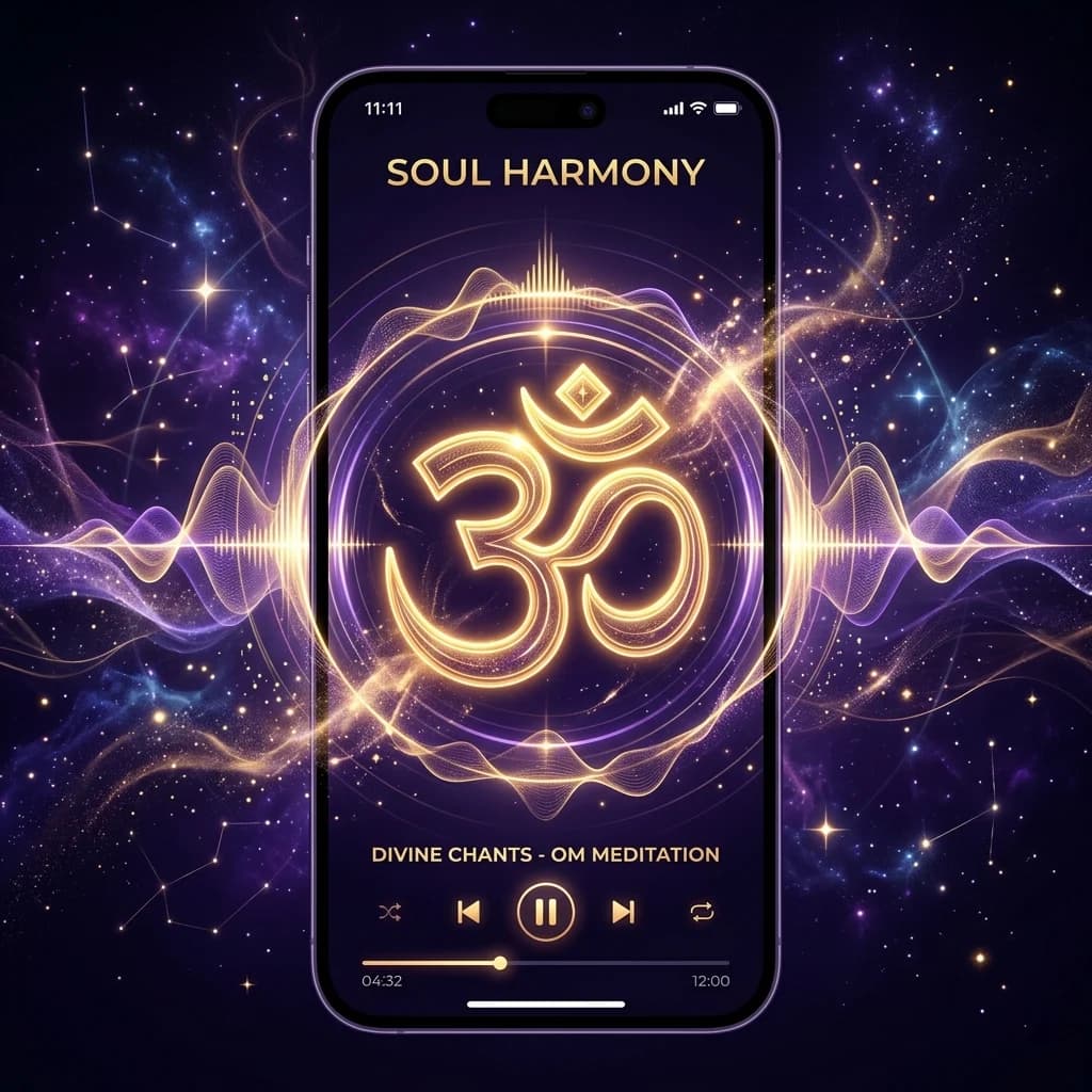 A phone playing a devotional track in Udaan TV